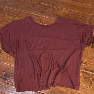 Altar'd State Short-Sleeve Relaxed Top - Burgundy